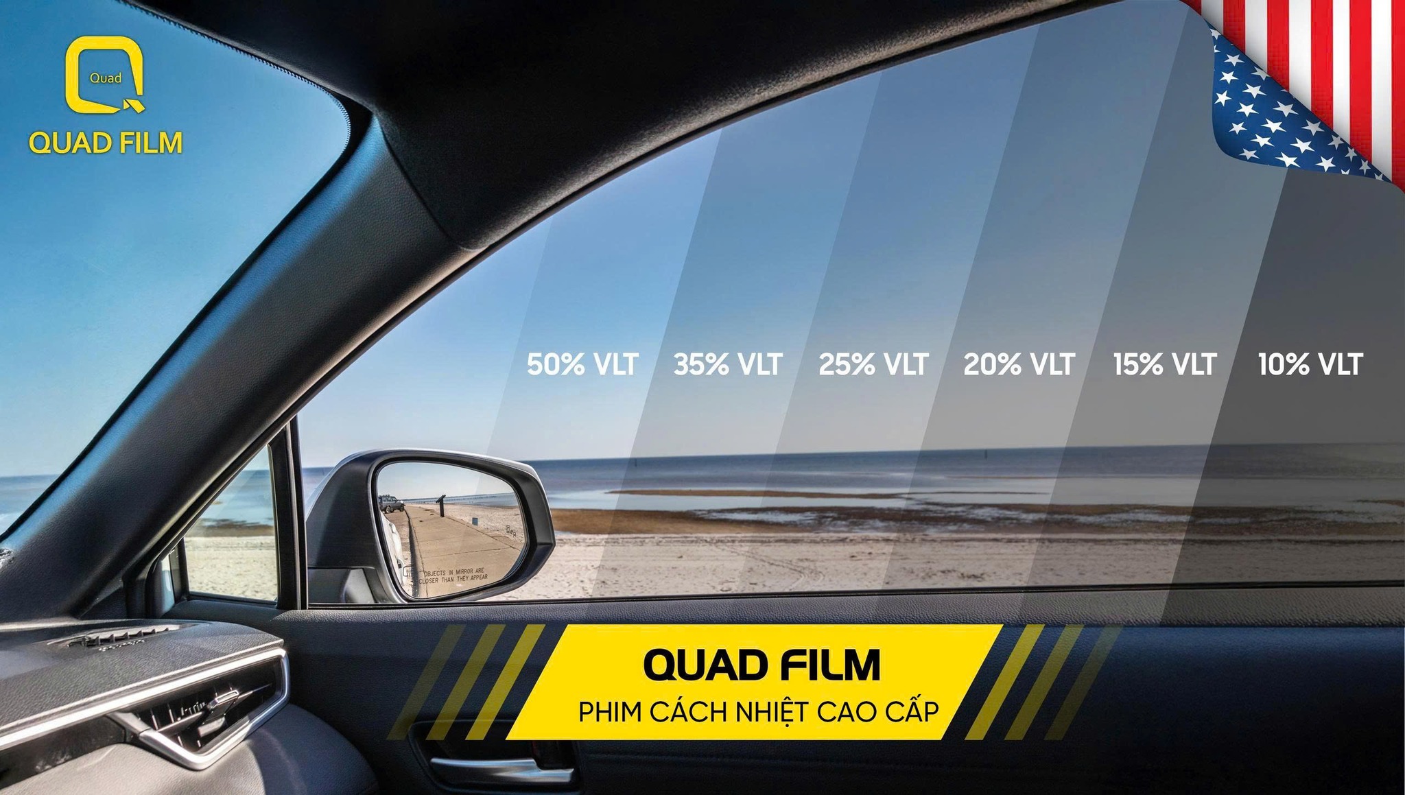 PHIM CÁCH NHIỆT XE HƠI QUAD FILM: GIẢI PHÁP CHỐNG NÓNG, BẢO VỆ SỨC KHỎE VÀ NÂNG TẦM ĐẲNG CẤP XẾ HỘP