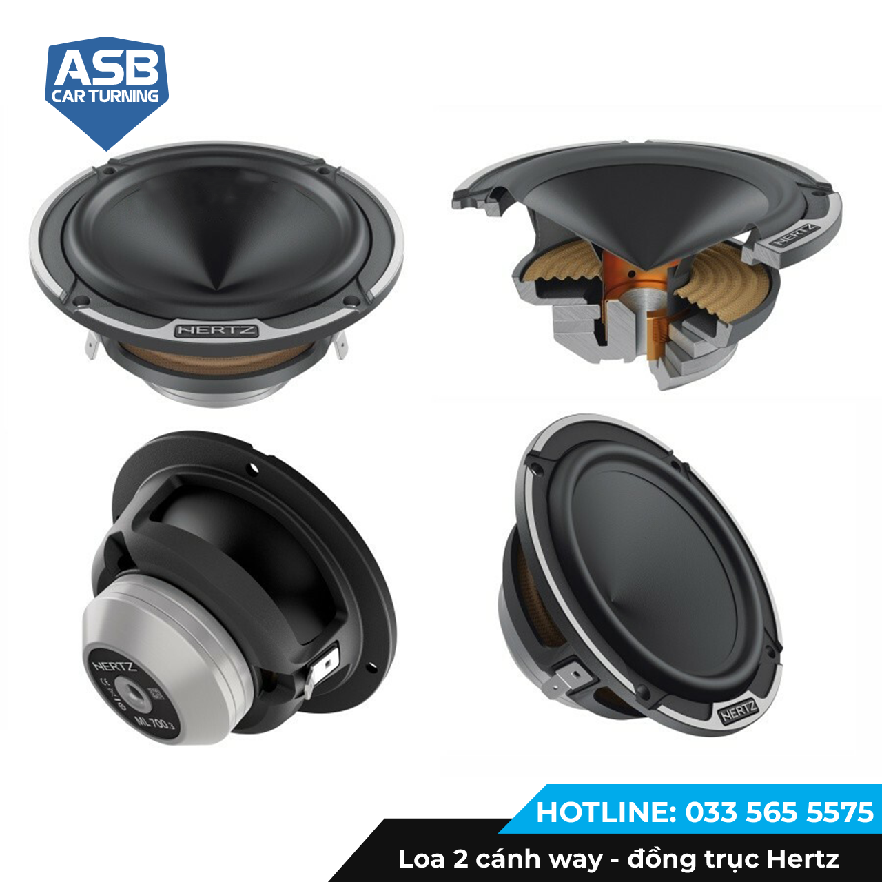 Loa hai cánh way đồng trục Hertz CK 165
