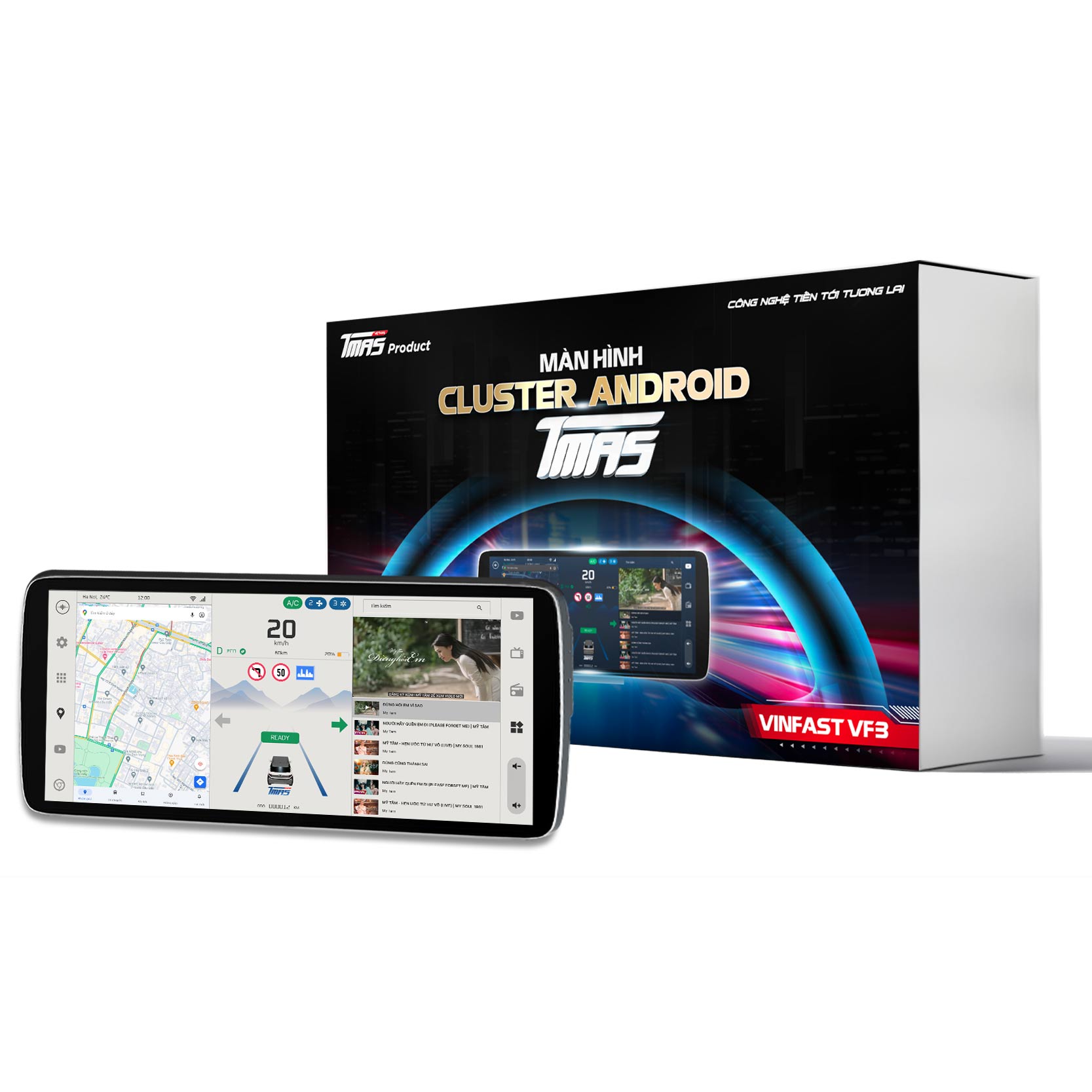 Màn hình Cluster Android TMAS T500 VF3