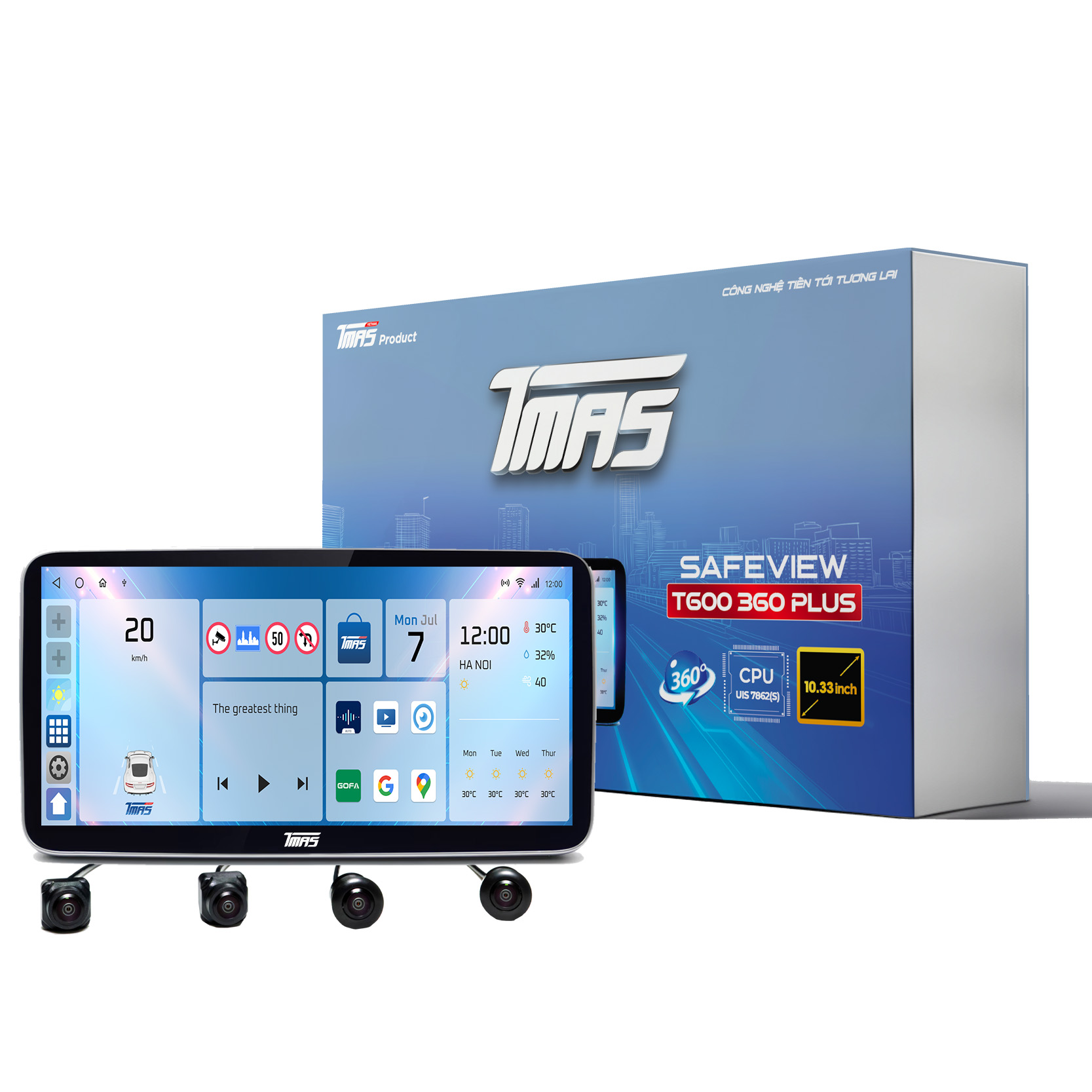 Màn hình liền camera 360 TMAS T600 PLUS