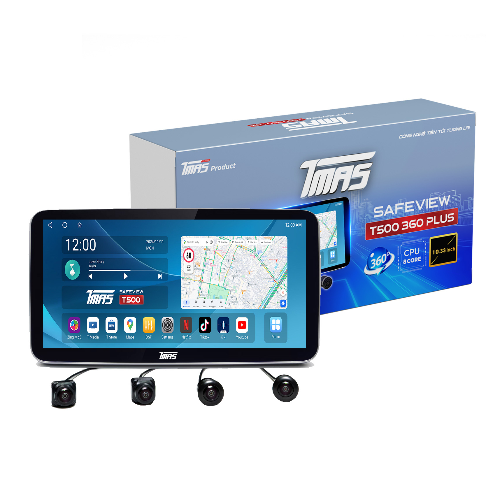 Màn hình liền camera 360 TMAS T500 PLUS