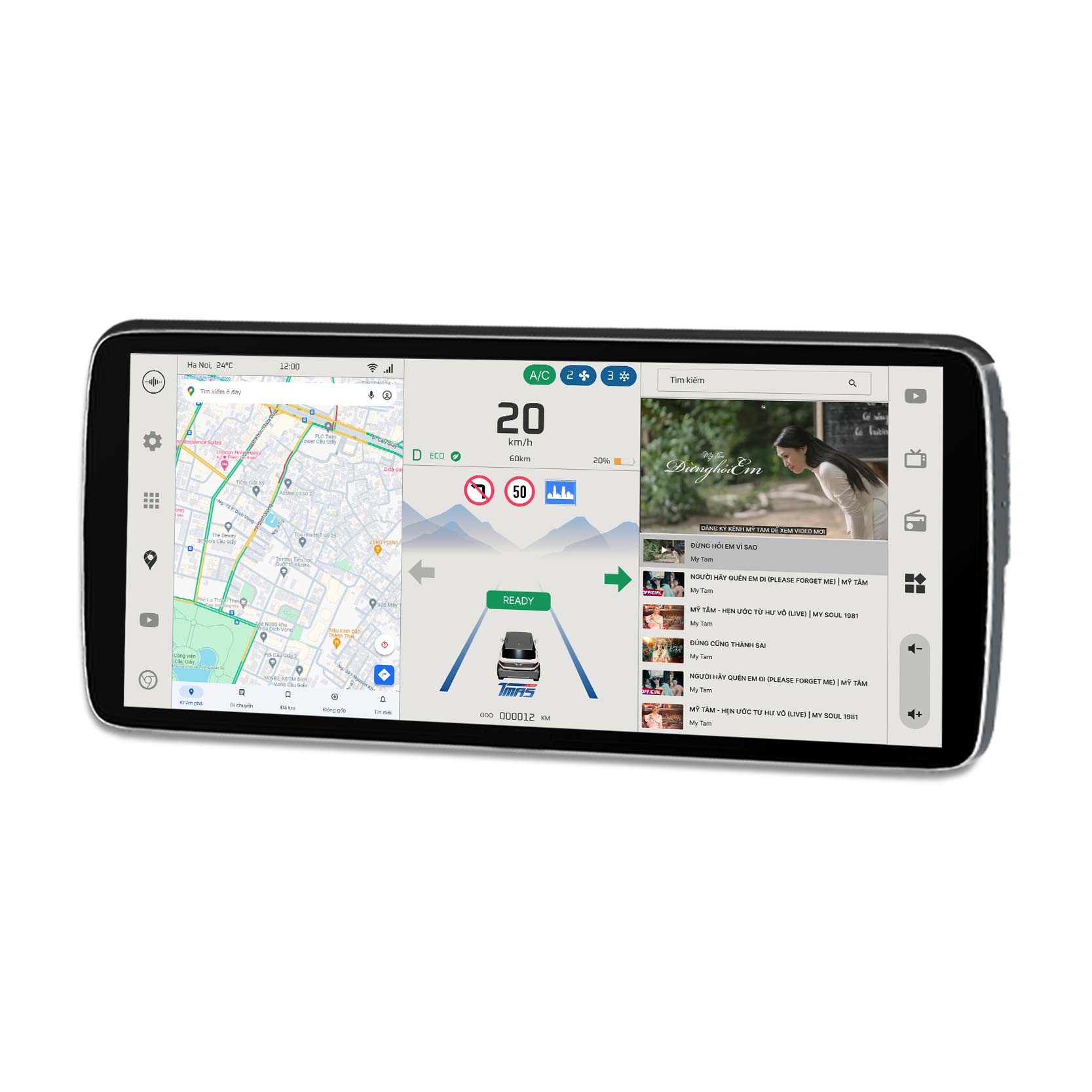 Màn hình Cluster Android TMAS T600 VF3