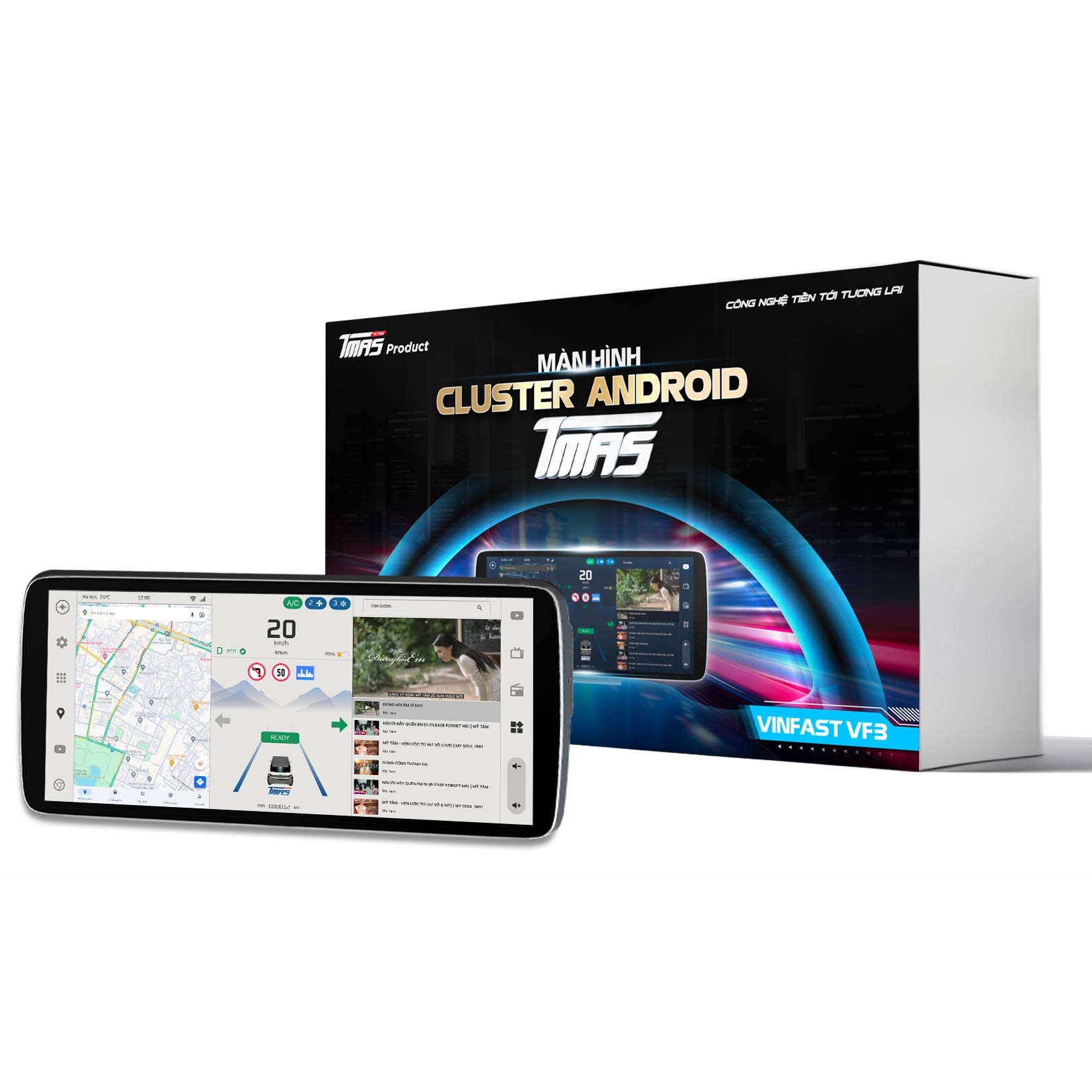 Màn hình Cluster Android TMAS T600 VF3
