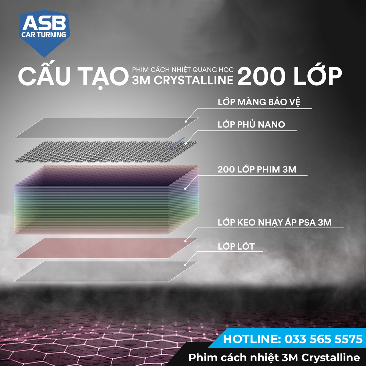 Phim cách nhiệt 3M Crystalline