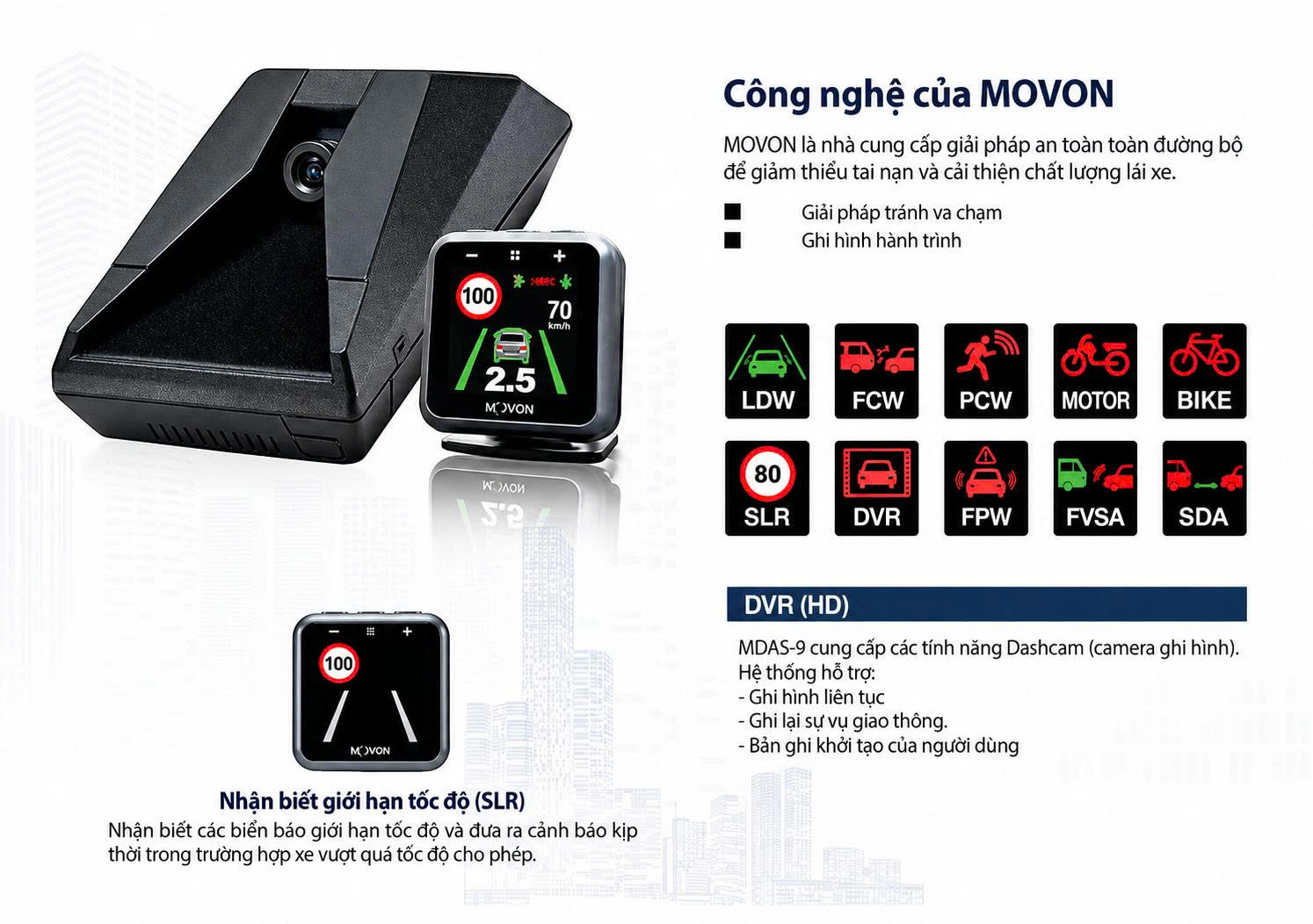Movon MDAS-9 - Hệ thống hỗ trợ lái xe tiên tiến với giá “mềm” tới Việt Nam