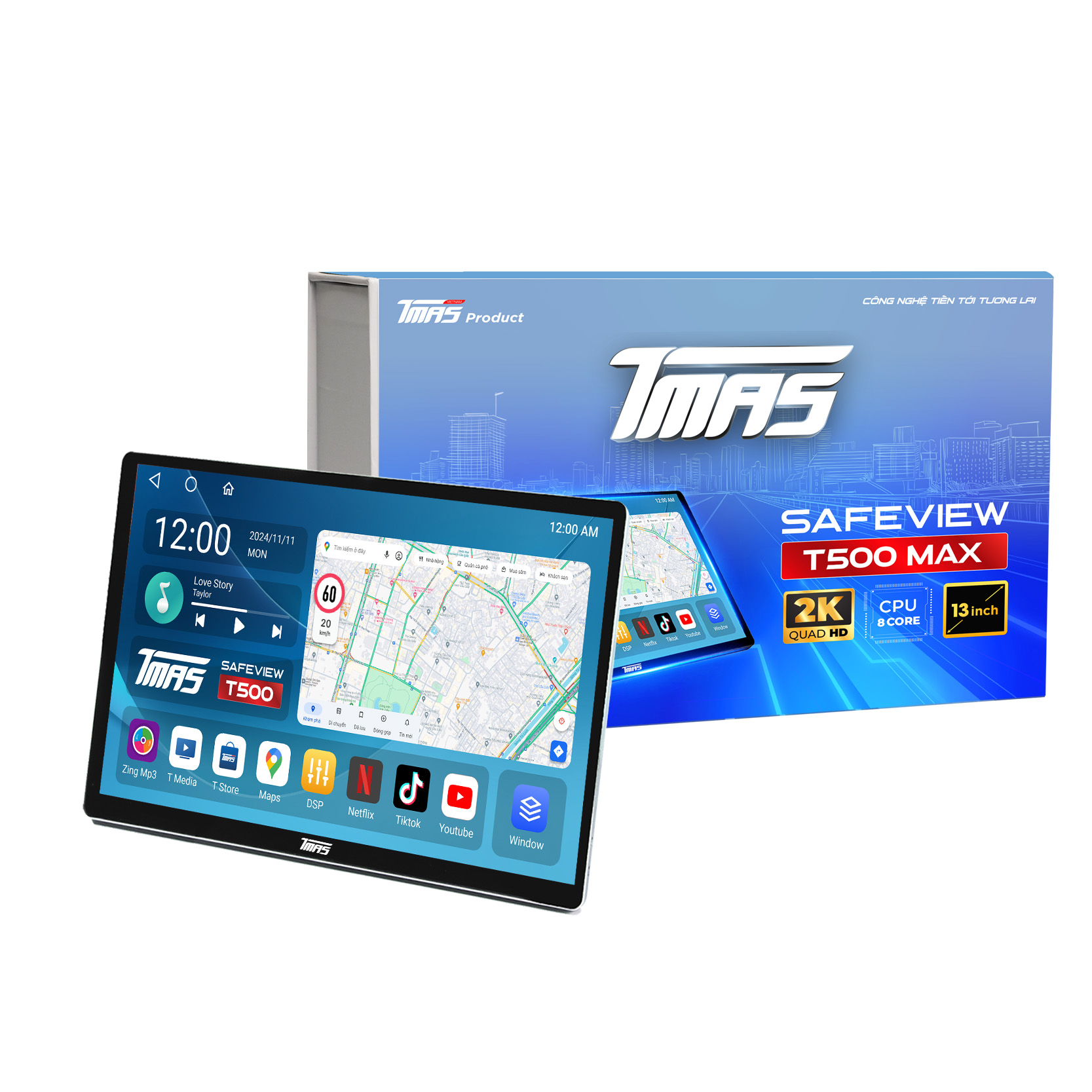 Màn hình Android TMAS T500 MAX - 13 inch
