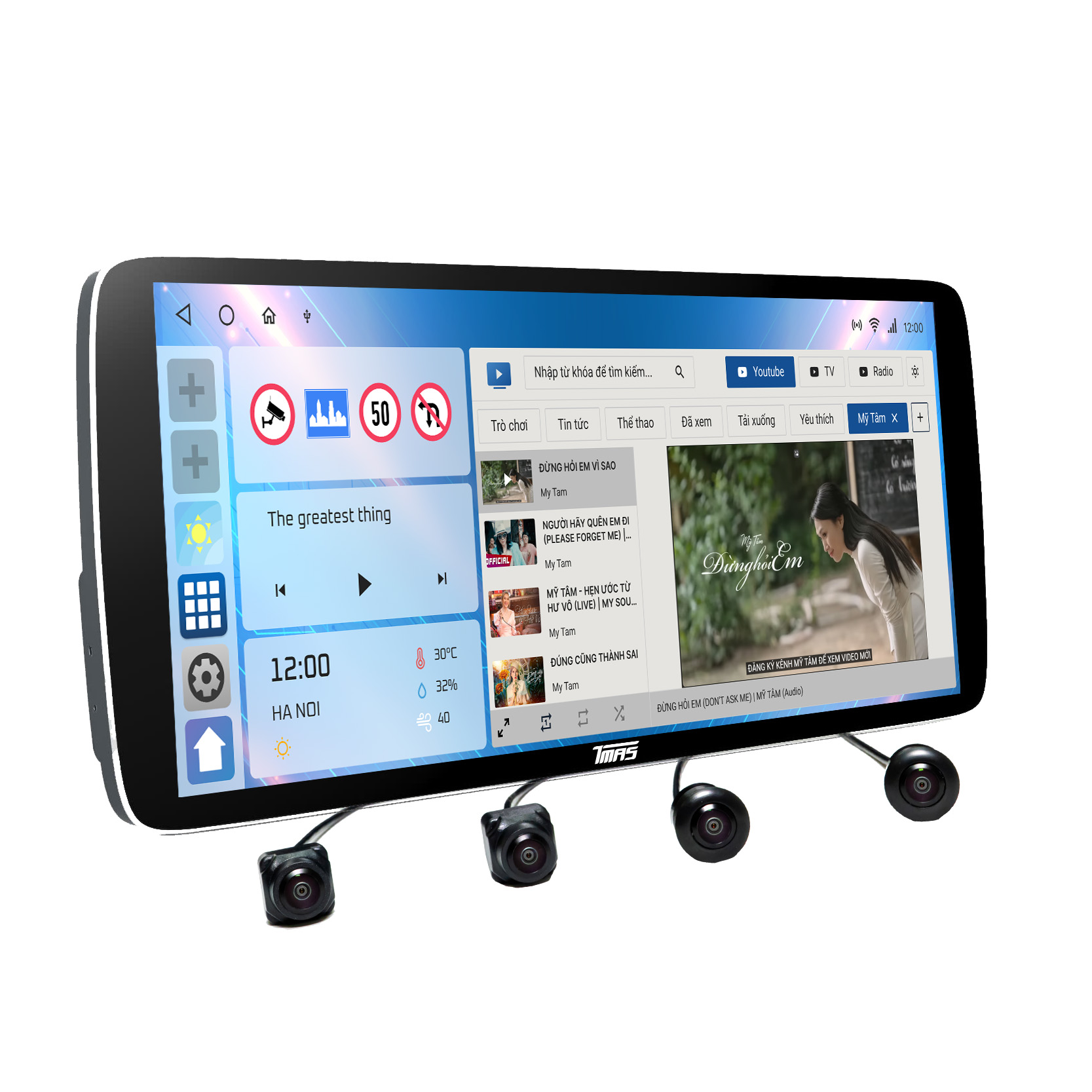 Màn hình liền camera 360 TMAS T600 PLUS